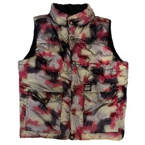 HUF Reversible Black and camo Puffer Vest